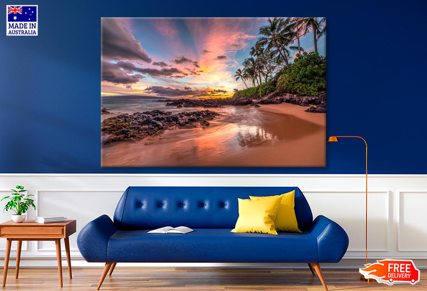 Hawaiian Sunset Wonder  Wall Art Decor 100% Australian Made