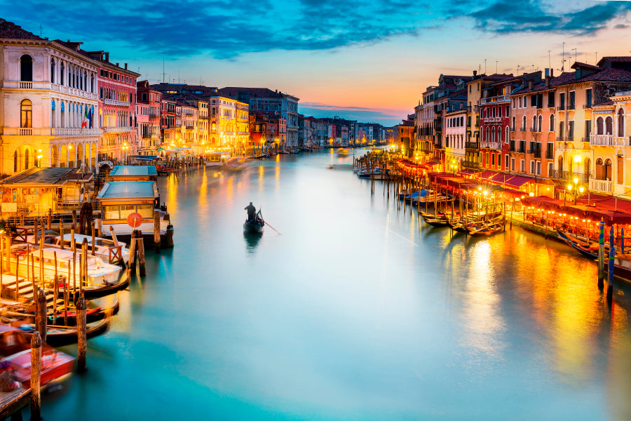 Venice, Canal Grande - Italy Acrylic Glass Print Tempered Glass Wall Art 100% Made in Australia Ready to Hang