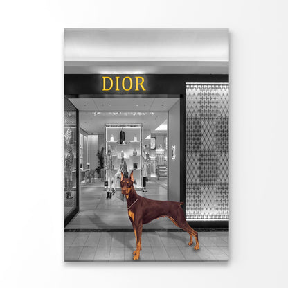 Store With Dog 3D Design Acrylic Glass Print Tempered Glass Wall Art 100% Made in Australia Ready to Hang