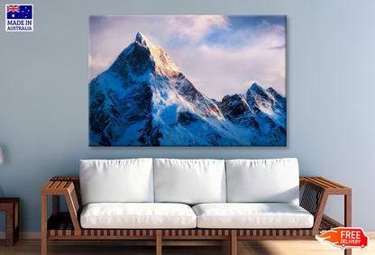 View Of Beautiful Snowy Masherbrum  Wall Art Decor 100% Australian Made