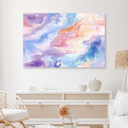 Swirly Colorful Painting Acrylic Glass Print Tempered Glass Wall Art 100% Made in Australia Ready to Hang