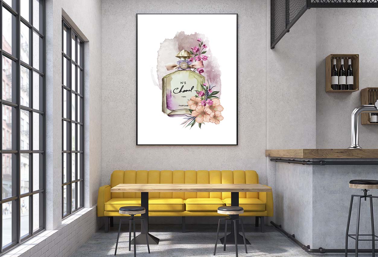 Green Peach Colored Fashion Bottle Design Home Decor Premium Quality Poster Print Choose Your Sizes