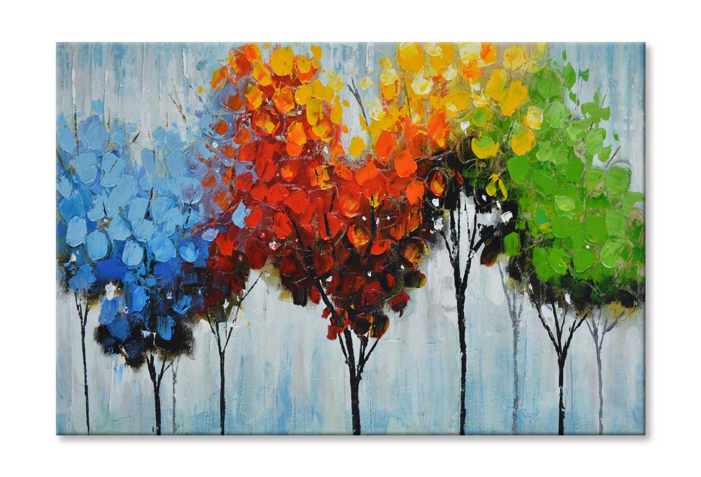 Romantic Colorful Heart-Shaped Tree Wall Art Limited Edition High Quality Print