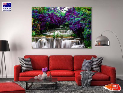 Huay Mae Khamin Waterfall at Kanchanaburi Thailand Print 100% Australian Made - Bella Home Decor