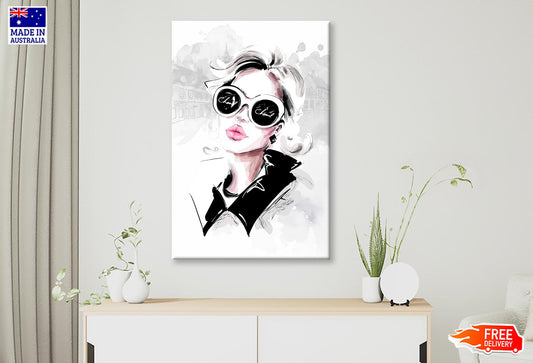 Black White Lady Fashion Art Wall Art Limited Edition High Quality Print