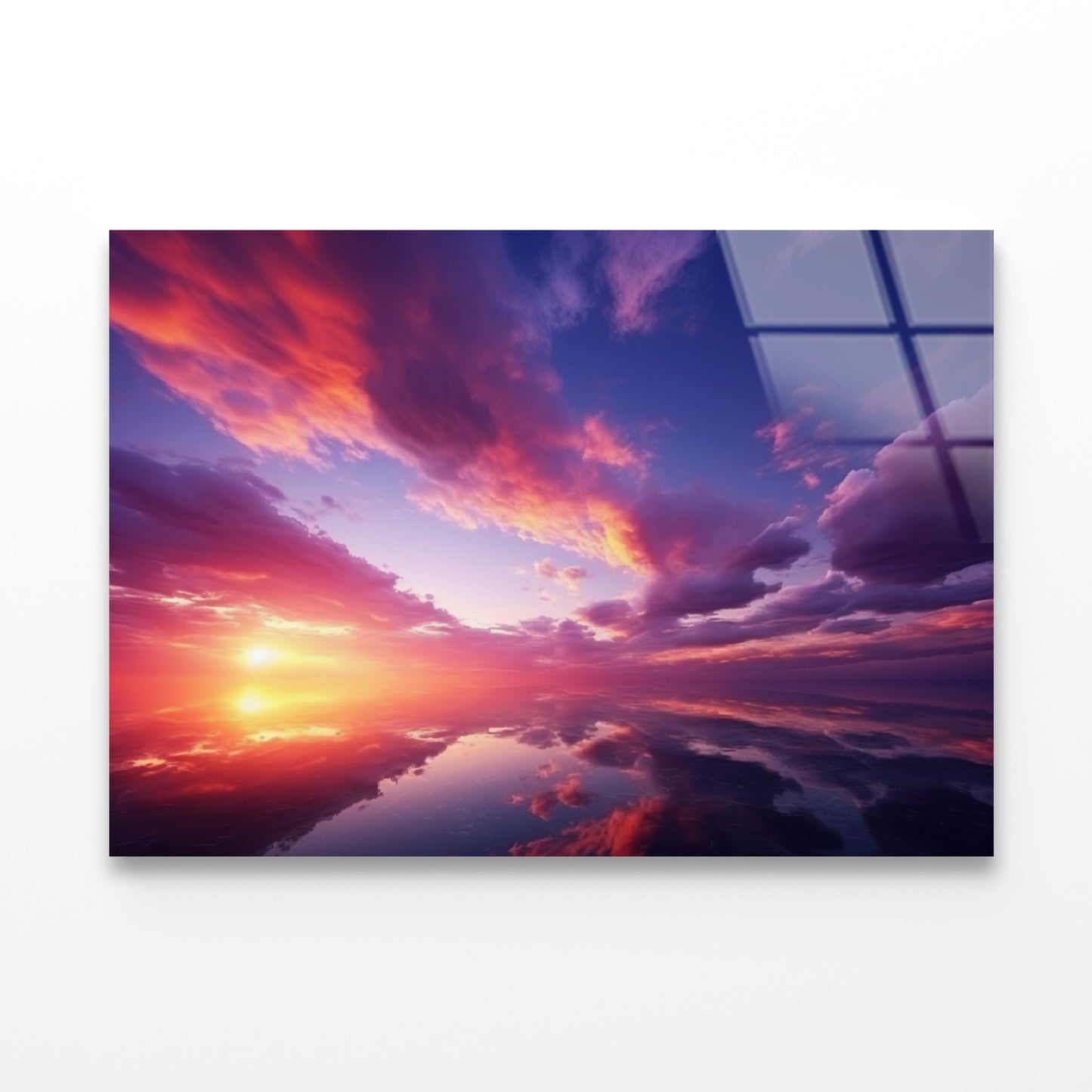 Beautiful Sunset Sky with Clouds Acrylic Glass Print Tempered Glass Wall Art 100% Made in Australia Ready to Hang