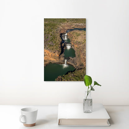 Aerial View of Mitchell Falls in the Kimberley 40x60cm Metal Print Ready to Hang