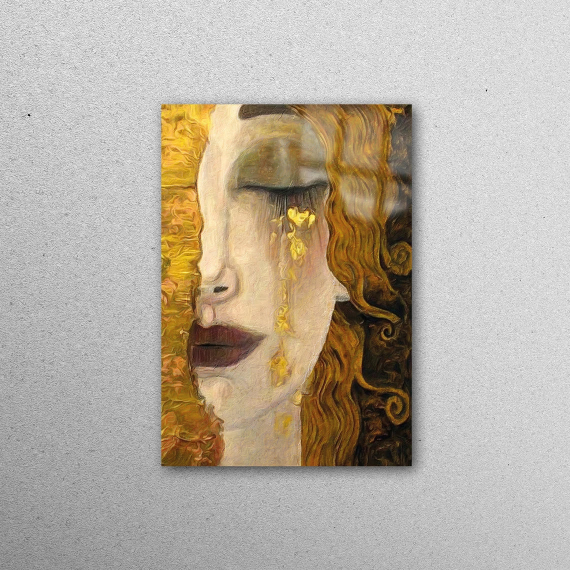 The Golden Tears Acrylic Glass Print Tempered Glass Wall Art 100% Made in Australia Ready to Hang