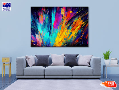 A Modern Art Painting with Colorful Abstract Shapes Print 100% Australian Made