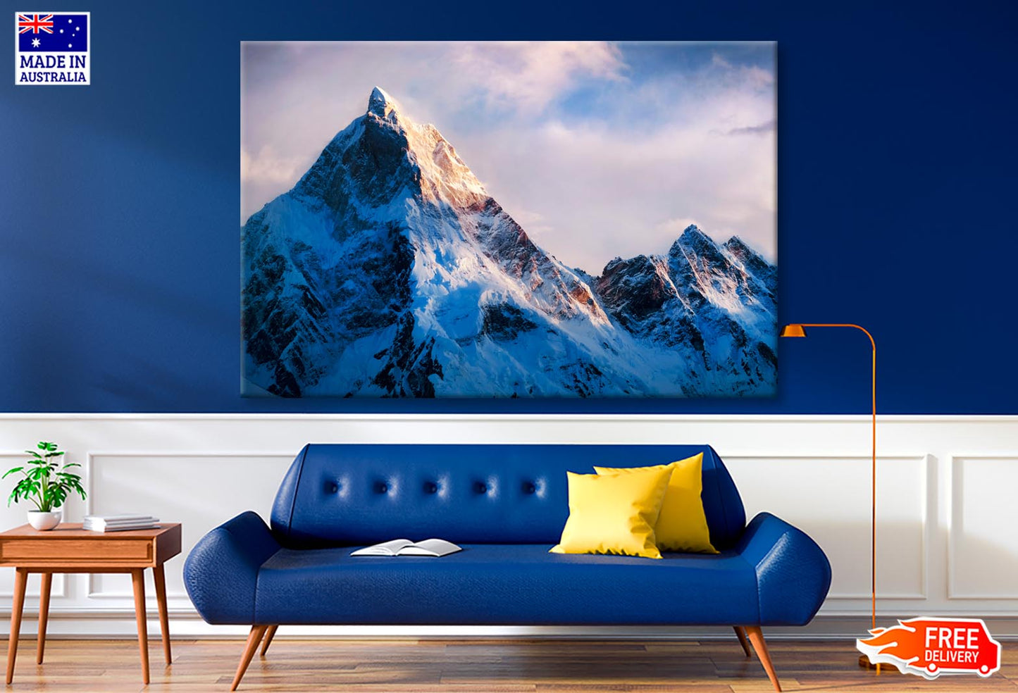 View Of Beautiful Snowy Masherbrum  Wall Art Decor 100% Australian Made