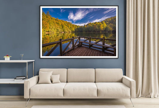 Reflection Of Clouds On The Lake Home Decor Premium Quality Poster Print Choose Your Sizes