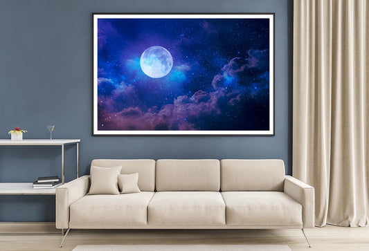 Full Moon in The Night SkyHome Decor Premium Quality Poster Print Choose Your Sizes