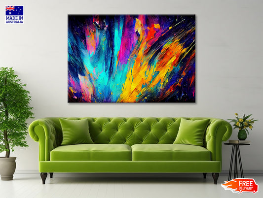 A Modern Art Painting with Colorful Abstract Shapes Print 100% Australian Made