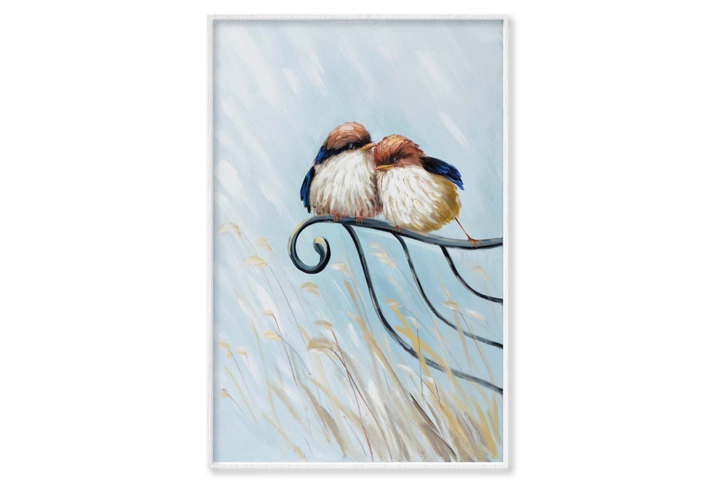 Loving Birds Oil Painting Wall Art Limited Edition High Quality Print