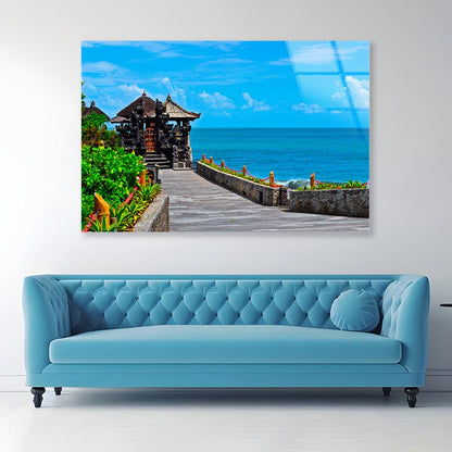 Temple with Beach Blue Sky Africa Acrylic Glass Print Tempered Glass Wall Art 100% Made in Australia Ready to Hang