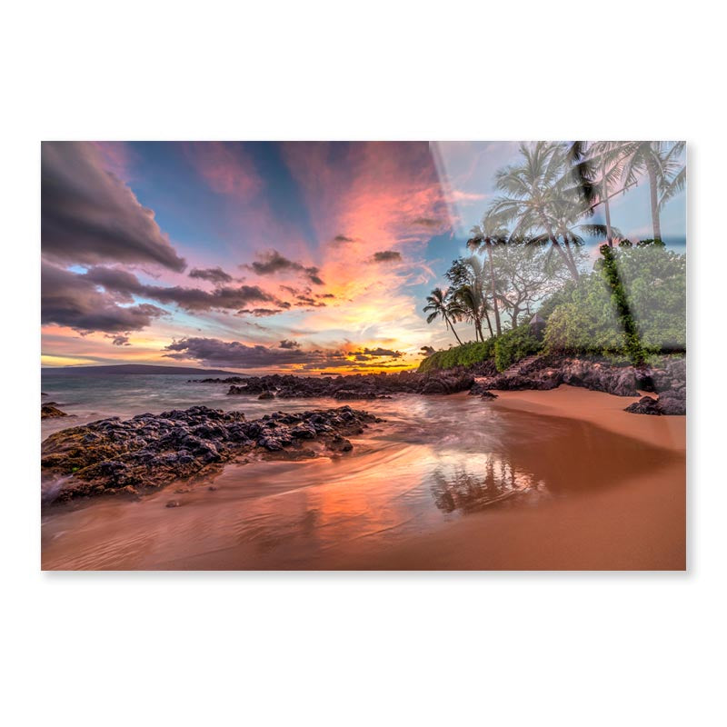 Hawaiian Sunset Wonder  Acrylic Glass Print Tempered Glass Wall Art 100% Made in Australia Ready to Hang