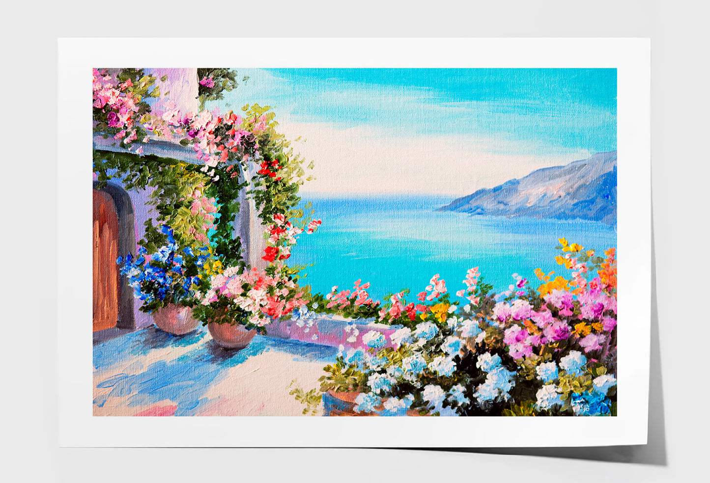 House Near The Sea Oil Painting Wall Art Limited Edition High Quality Print Unframed Roll Canvas None