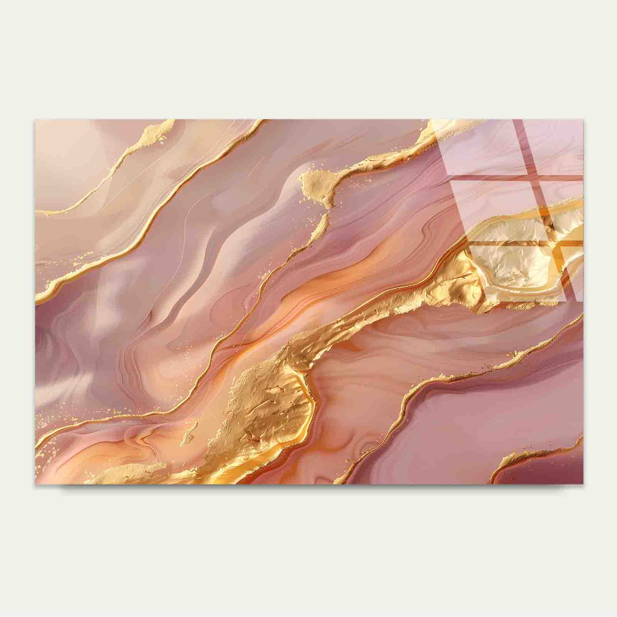 Mauve Swirling Agate Tempered Glass Printing Wall Art Australian Made Quality