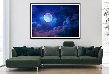 Full Moon in The Night SkyHome Decor Premium Quality Poster Print Choose Your Sizes