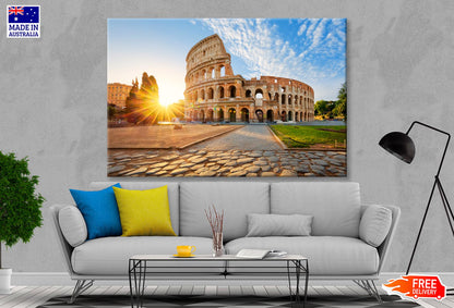 View Of Colosseum in Rome Wall Art Decor 100% Australian Made