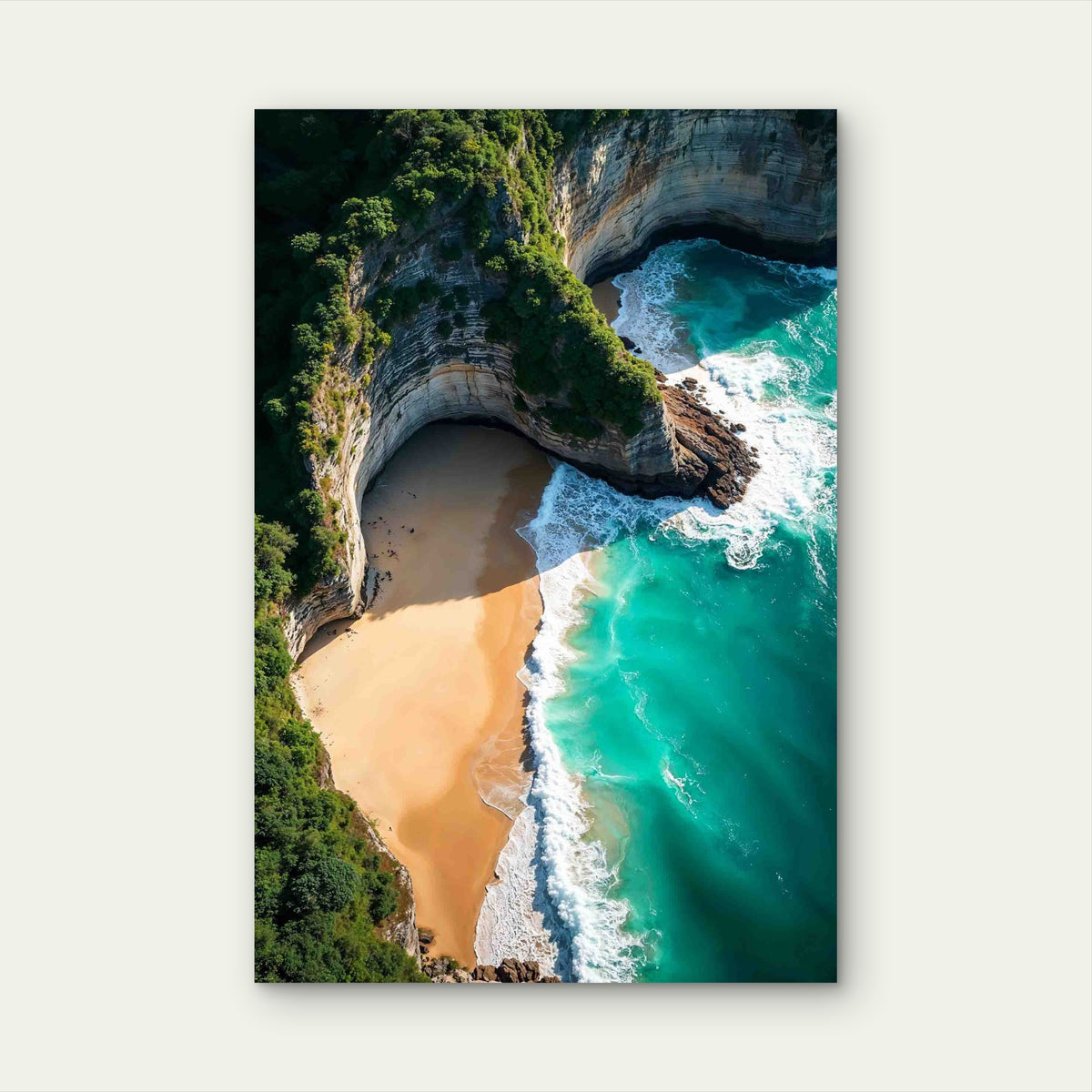 Beautiful Nature Aerial View 60x90cm Metal Print Ready to Hang