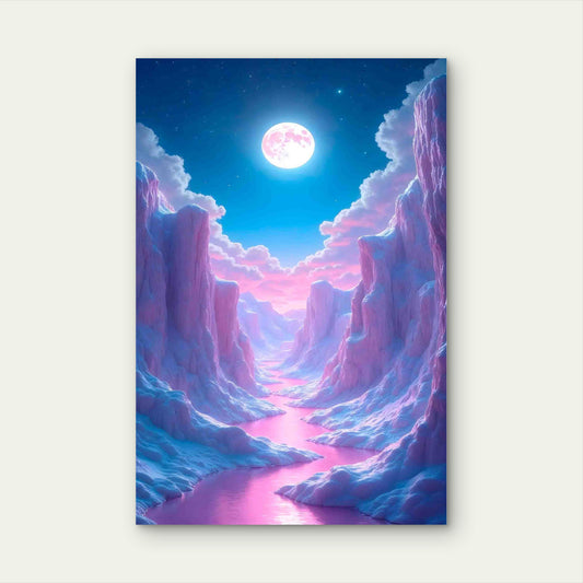 Surreal Winter Design 60x90cm Metal Print Ready to Hang - Bella Home Decor