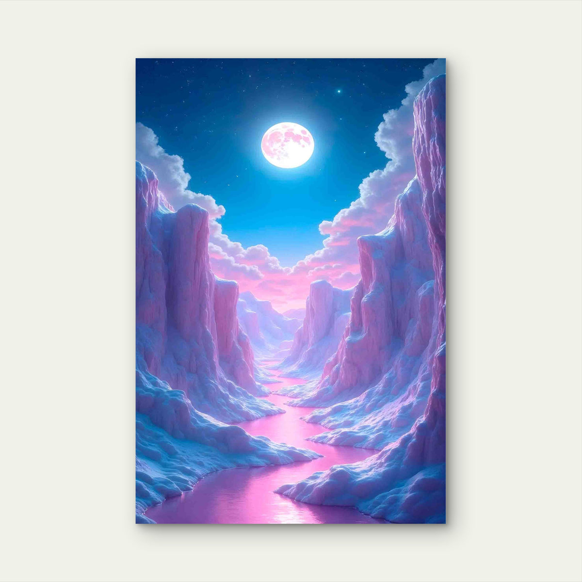 Surreal Winter Design 40x60cm Metal Print Ready to Hang