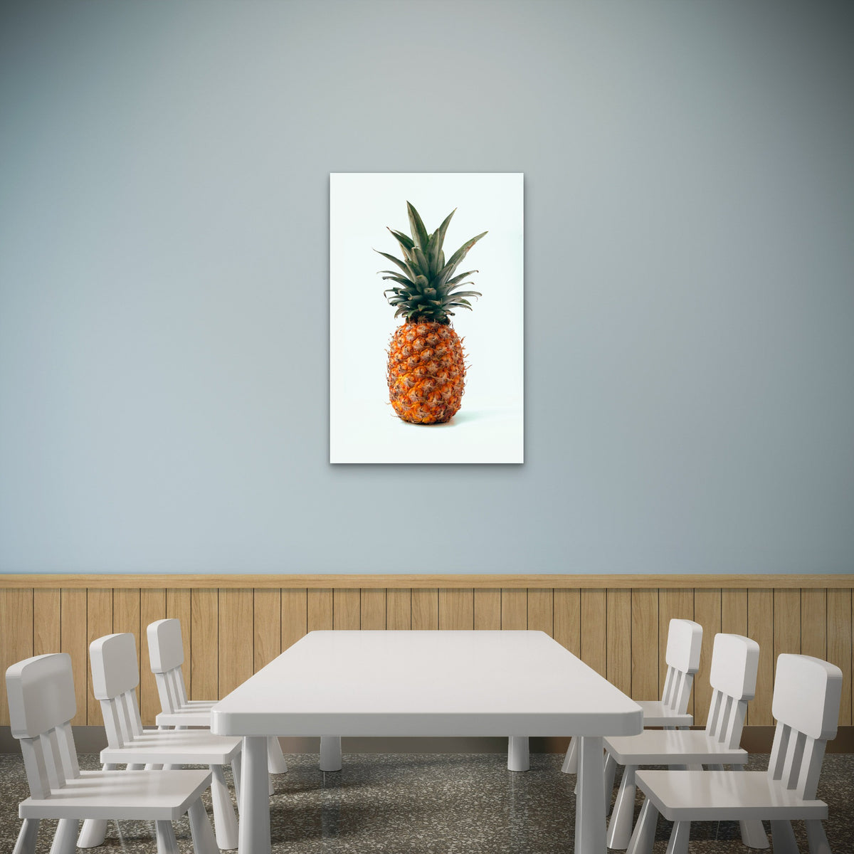 Delicious Ripe Pineapple 40x60cm Metal Print Ready to Hang
