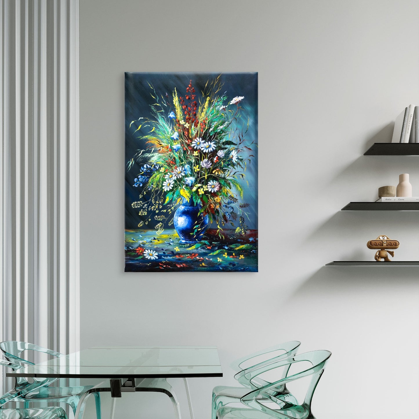 Flower Vase Abstract Design Wall Art Decor 100% Australian Made