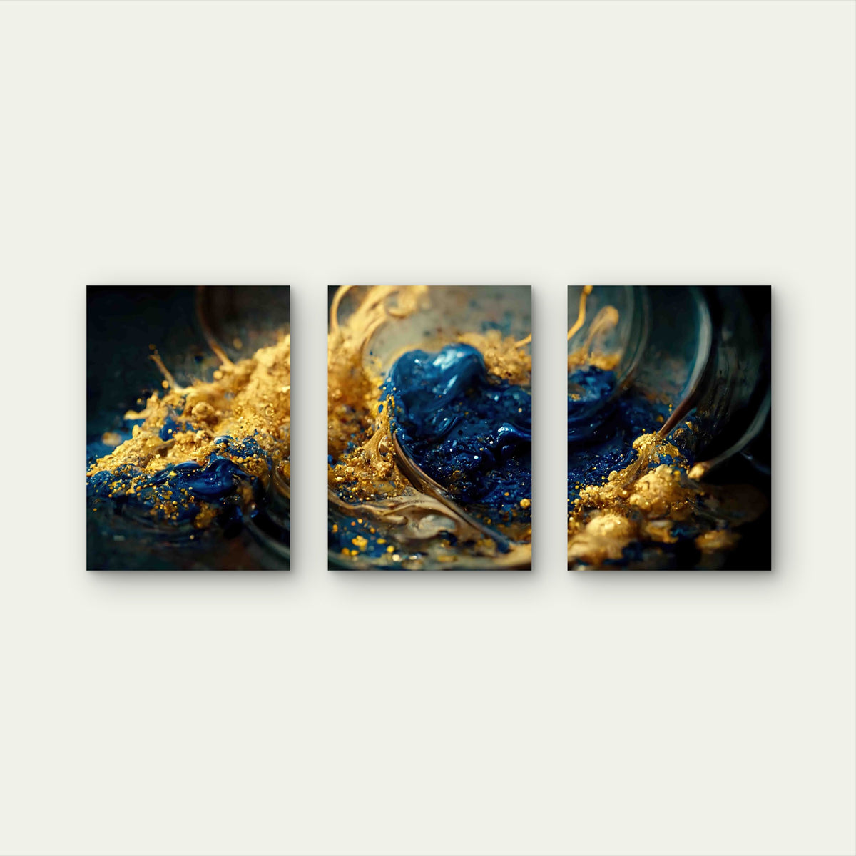3pcs Modern Abstract Colorful Background Metal Print Ready to Hang Art