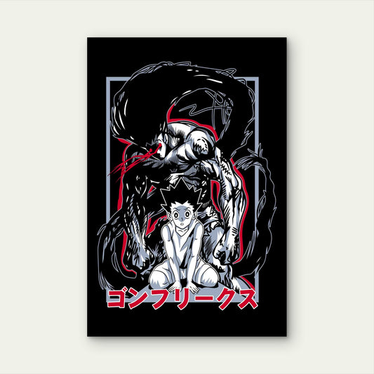 Grim Shadow Shonen Transformation 60x90cm Metal Print Ready to Hang