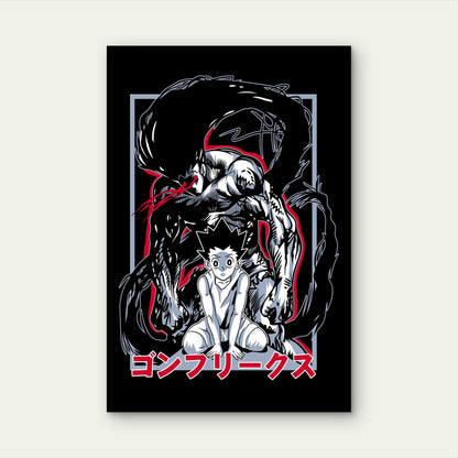 Grim Shadow Shonen Transformation 40x60cm Metal Print Ready to Hang