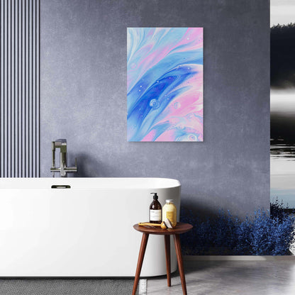Abstract Image Featuring A Fluid Art 60x90cm Metal Print Ready to Hang