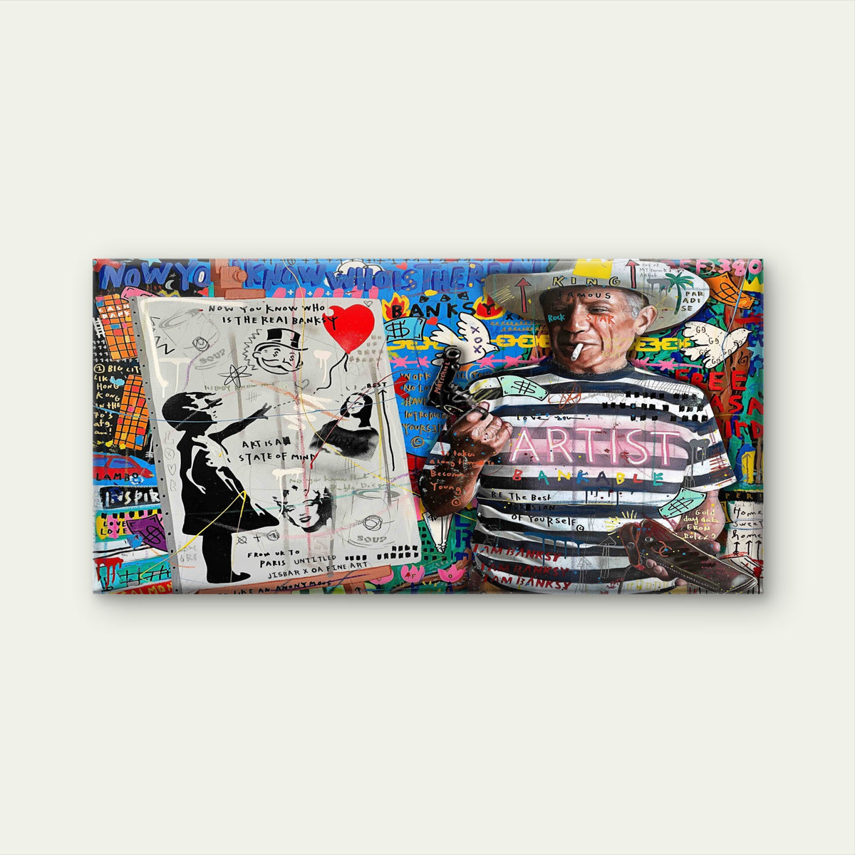 Maximalist Master Sketch Graphi Wall Art Canvas Office Home Room Framed 120x60cm