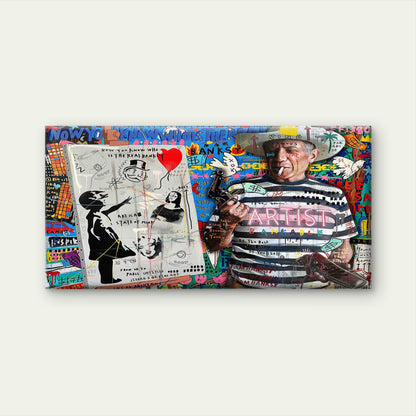 Maximalist Master Sketch Graphi Wall Art Canvas Office Home Room Framed 120x60cm
