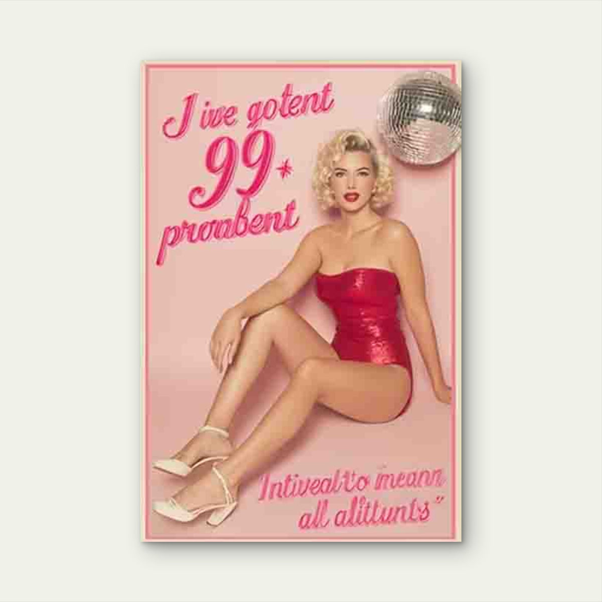 Glamorous Retro Disco Vibes 60x90cm Metal Print Ready to Hang