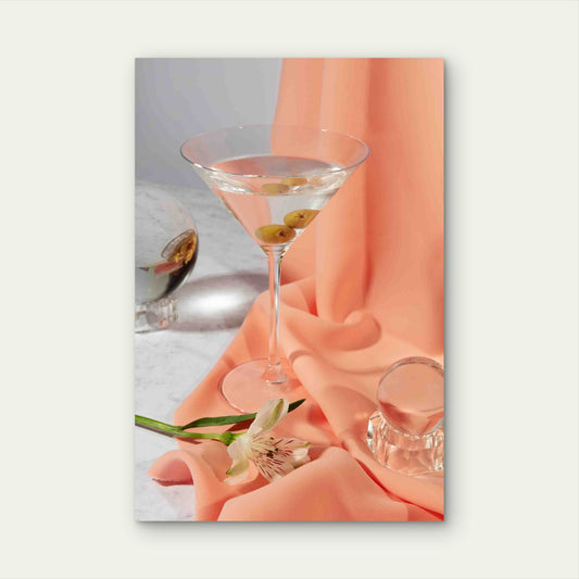 Delicious Daiquiri Drink With Olives 60x90cm Metal Print Ready to Hang