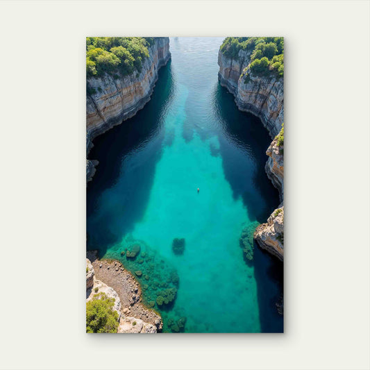 Beautiful Nature Aerial View 60x90cm Metal Print Ready to Hang