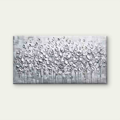 Abstract Silvery Trees Wall Art Canvas Office Home Room Framed 120x60cm