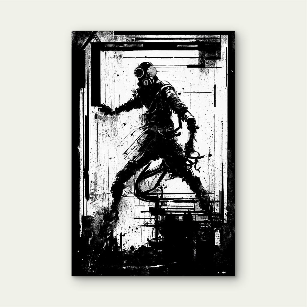 The Post-Apocalyptic Stalker Survivor Metal Print Ready to Hang