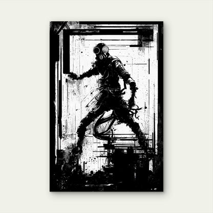 The Post-Apocalyptic Stalker Survivor Metal Print Ready to Hang