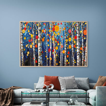 Vibrant Blooming Flower Forest Wall Art Decor 100% Australian Made