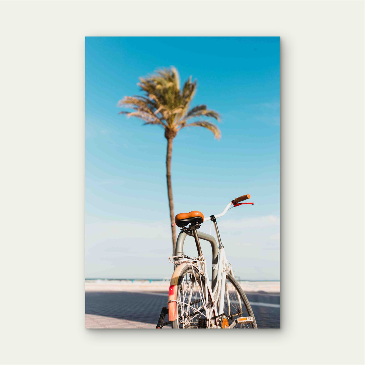 Aesthetic Riding Bike 60x90cm Metal Print Ready to Hang