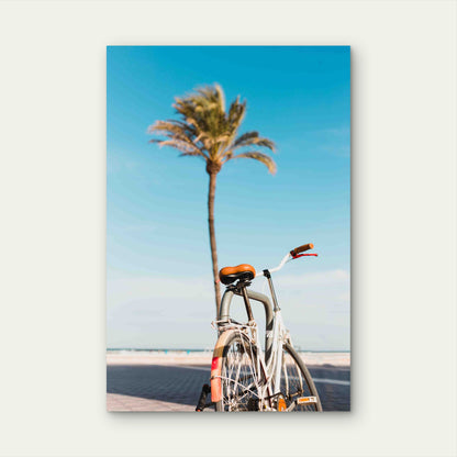 Aesthetic Riding Bike 60x90cm Metal Print Ready to Hang