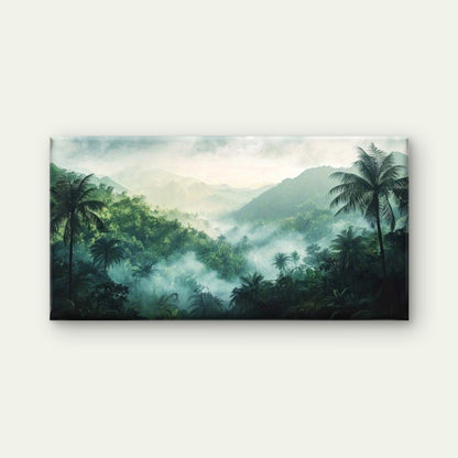 Tropical Rainforest Landscape Wall Art Canvas Office Home Room Framed 120x60cm