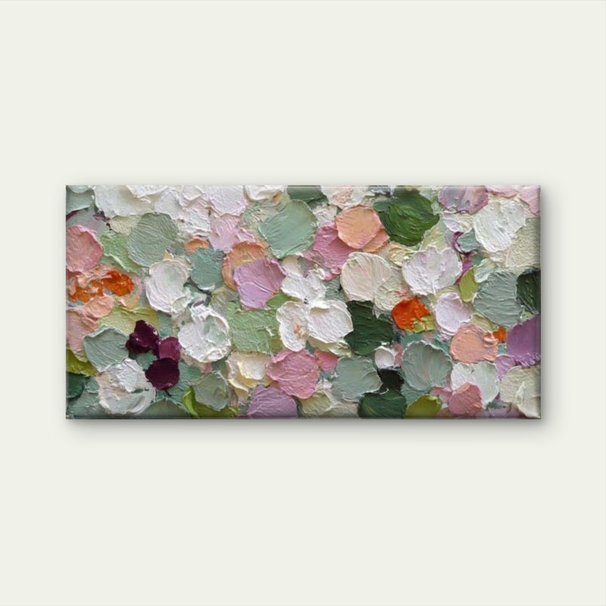 Soft Pastel Floral Abstract Wall Art Canvas Office Home Room Framed 120x60cm