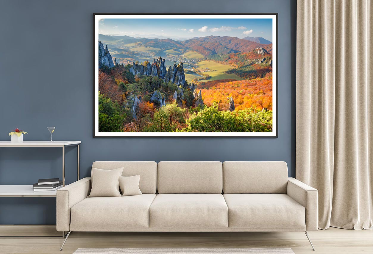 Rocks & Hills In Autumn Season Home Decor Premium Quality Poster Print Choose Your Sizes