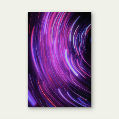 Abstract Futuristic Background with Swirling Light Lines 40x60cm Metal Print Ready to Hang