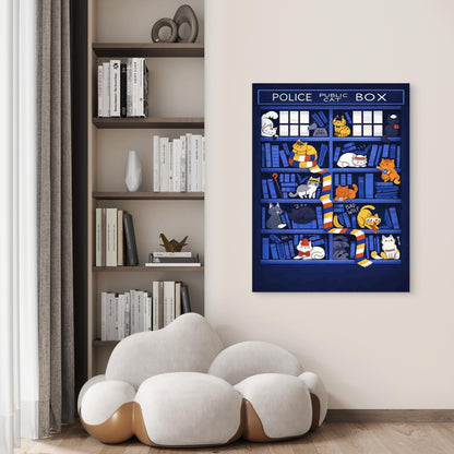 Cats in Box 60x90cm Metal Print Ready to Hang