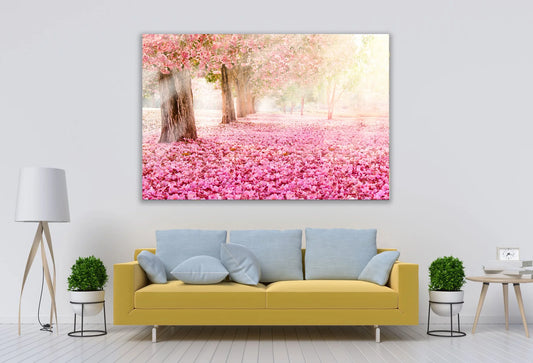 Pink Trees Nature 90x60cm Print 100% Australian Made